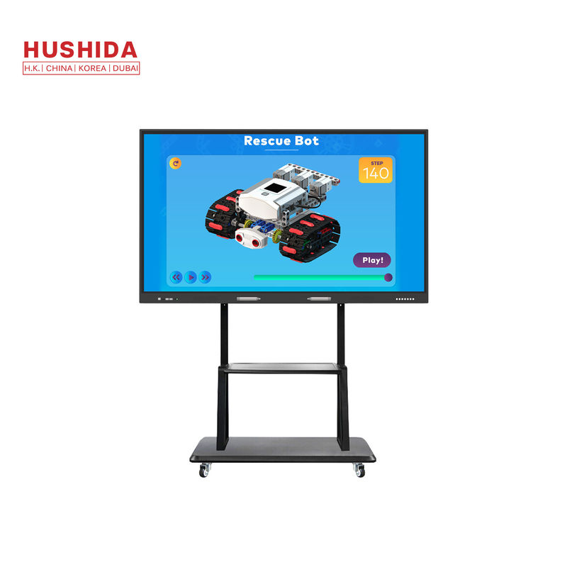 65" Touch Screen Interactive Whiteboard Windows 10 System with Movable Stand